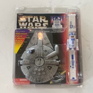 STAR WARS Collector Time Piece R2-D2 Time Watch w/ Millenium Falcon Watch Case